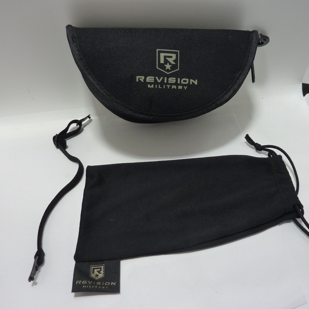 REVISION MILITARY SUNGLASSES EYE GLASS BLACK CARRY SOFT CASE STRAP POUCH Us Army